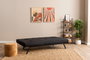 Atelier Del Sofa Zola - Sofá-Cama de 3 Plazas Negro